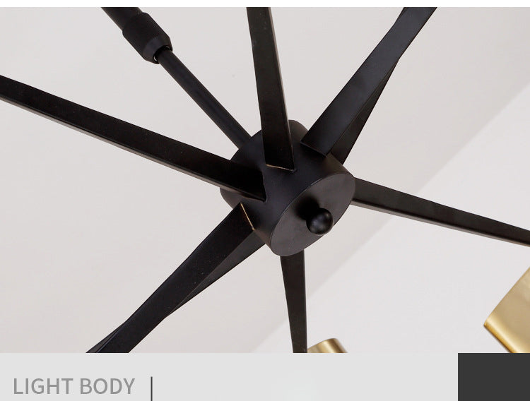 Moderno lampada lampadario triangolare in metallo soggiorno lampadario a pendente a led in oro