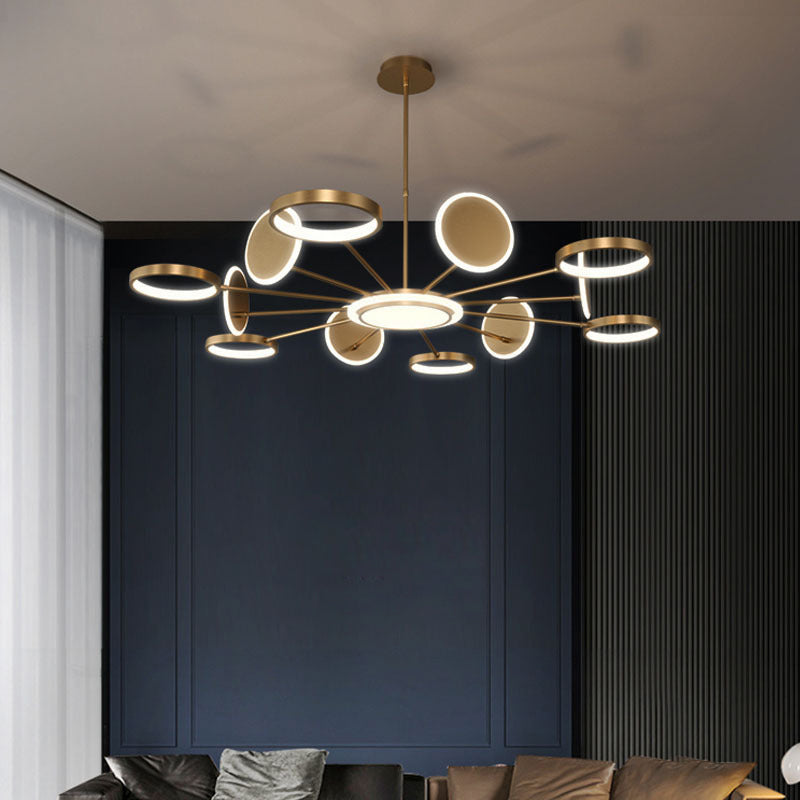 Kit di luce del cerchio di lampada a LEDELIE LED MODERNISTA con tonalità metallica