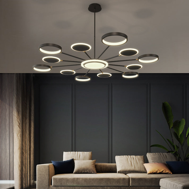 Kit di luce del cerchio di lampada a LEDELIE LED MODERNISTA con tonalità metallica