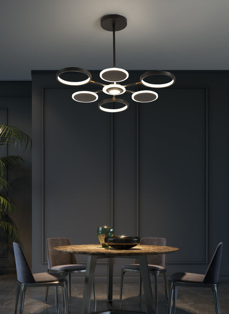 Kit di luce del cerchio di lampada a LEDELIE LED MODERNISTA con tonalità metallica