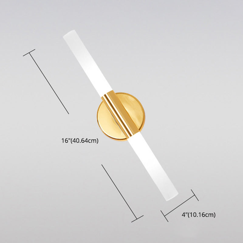 Simplicité moderne mural tubulaire éclairage en verre blanc lampe murale murale pour chambre à coucher