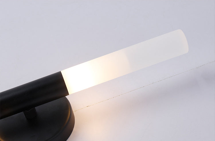 Simplicité moderne mural tubulaire éclairage en verre blanc lampe murale murale pour chambre à coucher