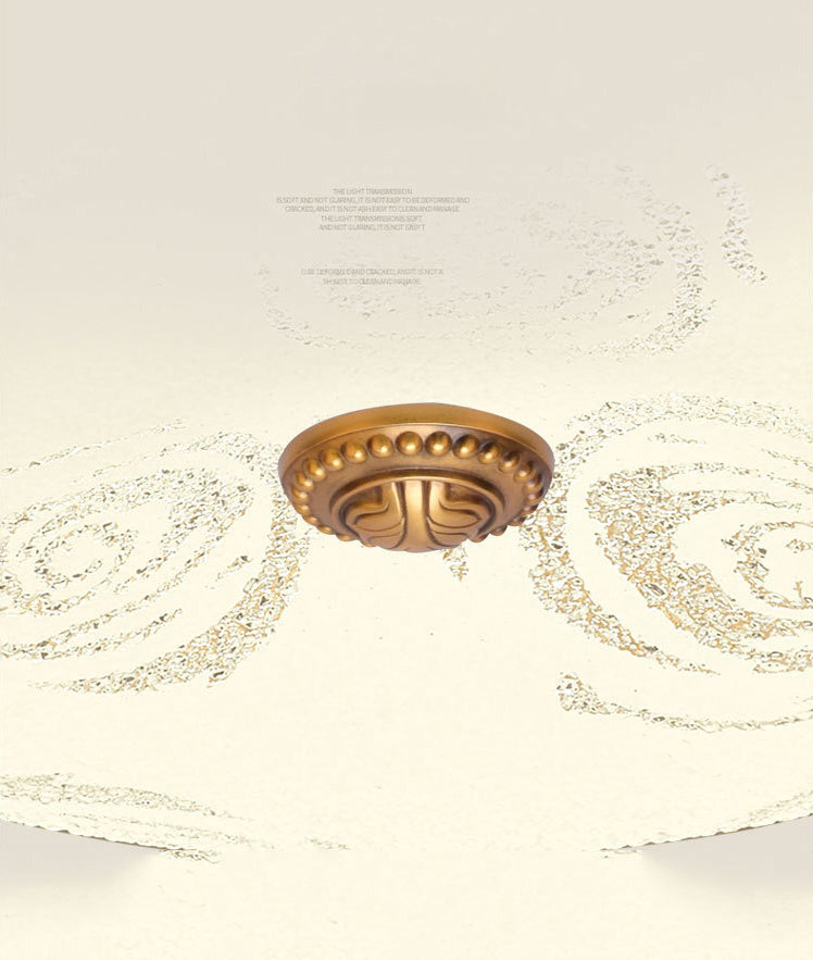 Bowl Flush Mount Light White Glass Traditional Flush Mount Spotlight for Bedroom