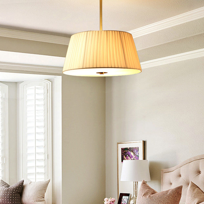 Tapered Semi Flush Mount Light Fabric Traditional Flush Mount Ceiling Light Fixtures for Living Room