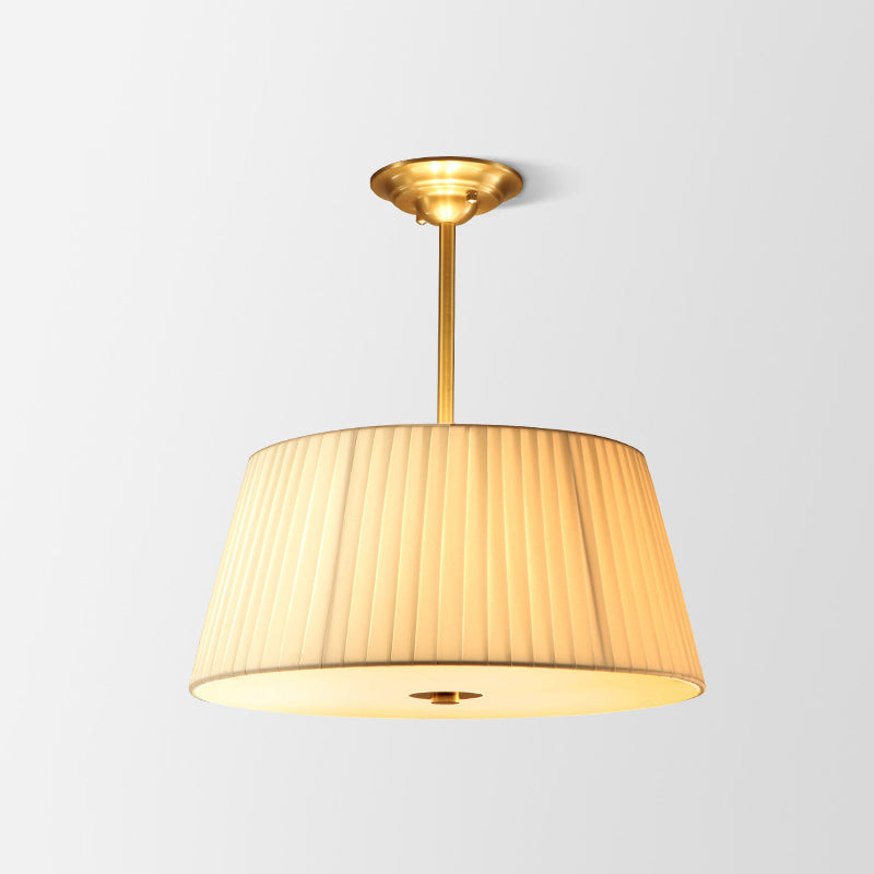 Tapered Semi Flush Mount Light Fabric Traditional Flush Mount Ceiling Light Fixtures for Living Room