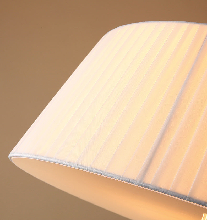 Tapered Semi Flush Mount Light Fabric Traditional Flush Mount Ceiling Light Fixtures for Living Room