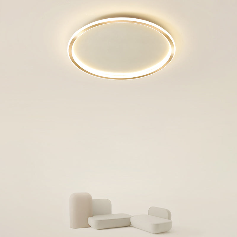 Circular Flush Mount Light Fixtures Modern Aluminum Flushmount