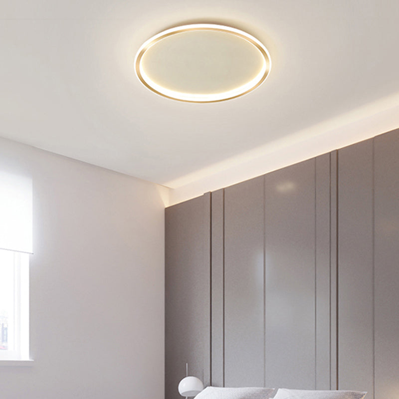 Circular Flush Mount Light Fixtures Modern Aluminum Flushmount