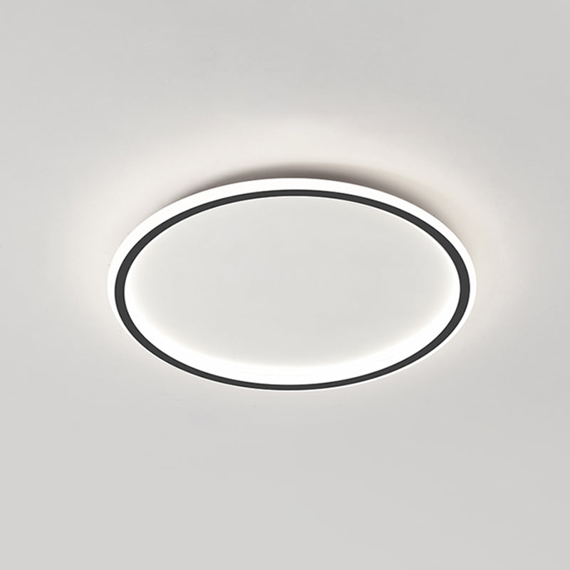 Circular Flush Mount Light Fixtures Modern Aluminum Flushmount