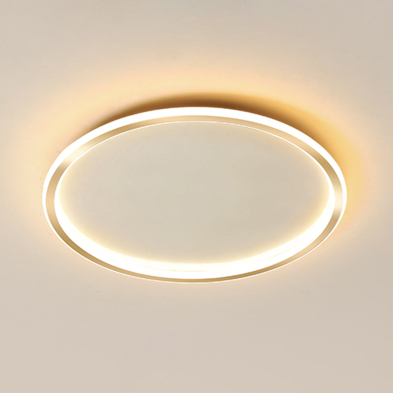 Circular Flush Mount Light Fixtures Modern Aluminum Flushmount