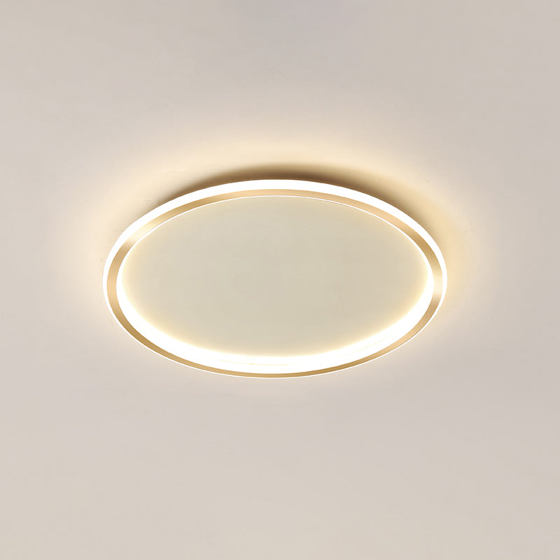 Circular Flush Mount Light Fixtures Modern Aluminum Flushmount