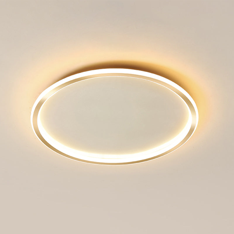 Circular Flush Mount Light Fixtures Modern Aluminum Flushmount