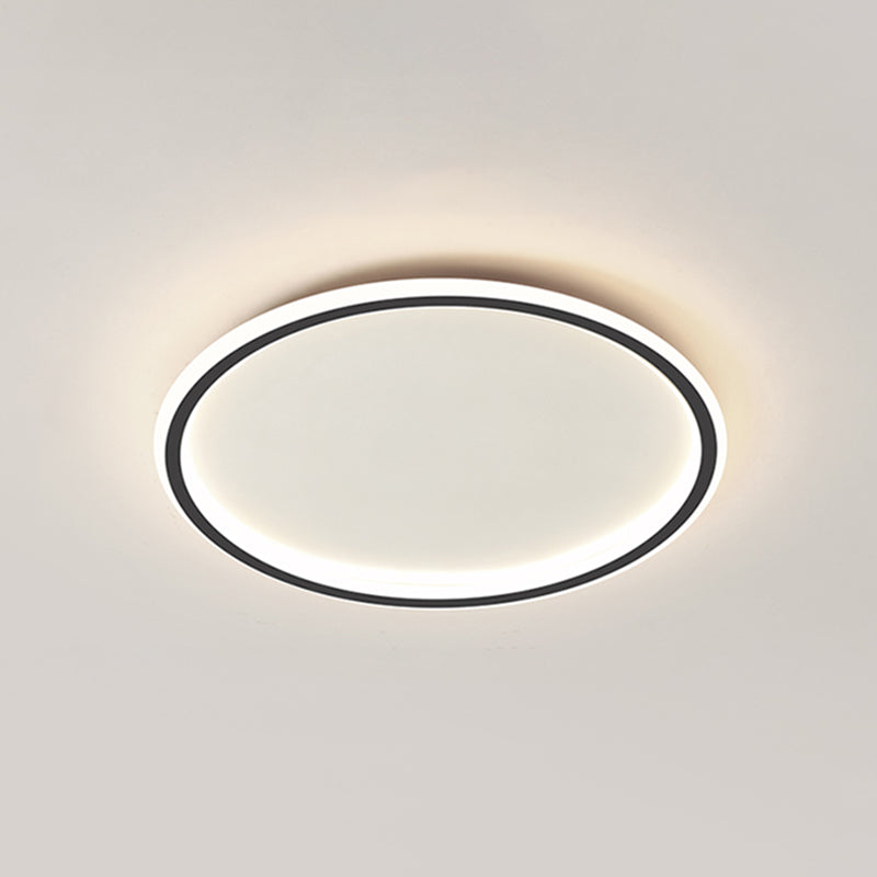 Circular Flush Mount Light Fixtures Modern Aluminum Flushmount
