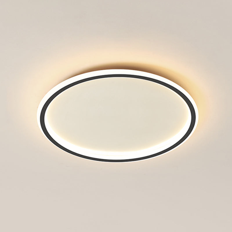 Circular Flush Mount Light Fixtures Modern Aluminum Flushmount