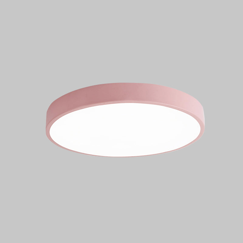 1-Light Round Flush Ceiling Light Fixture Modern Acrylic Flush Light