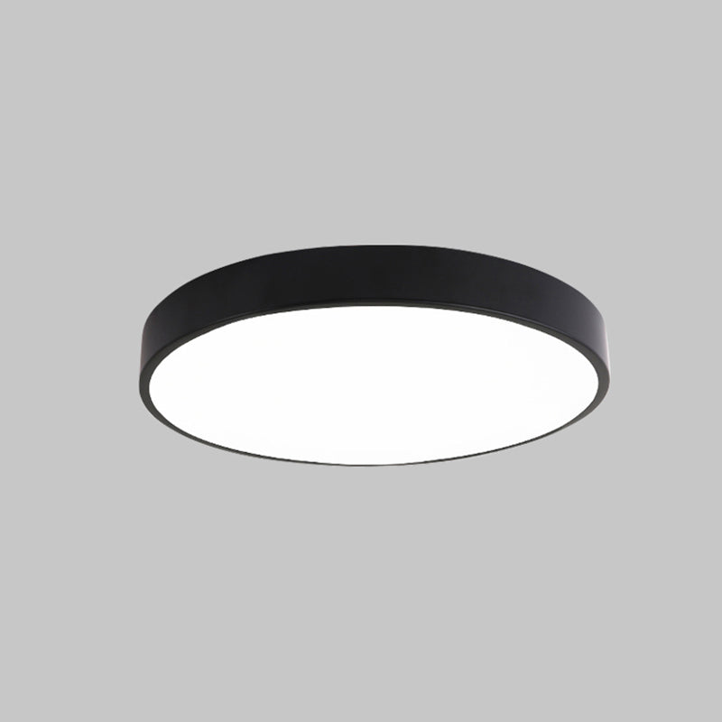 1-Light Round Flush Ceiling Light Fixture Modern Acrylic Flush Light