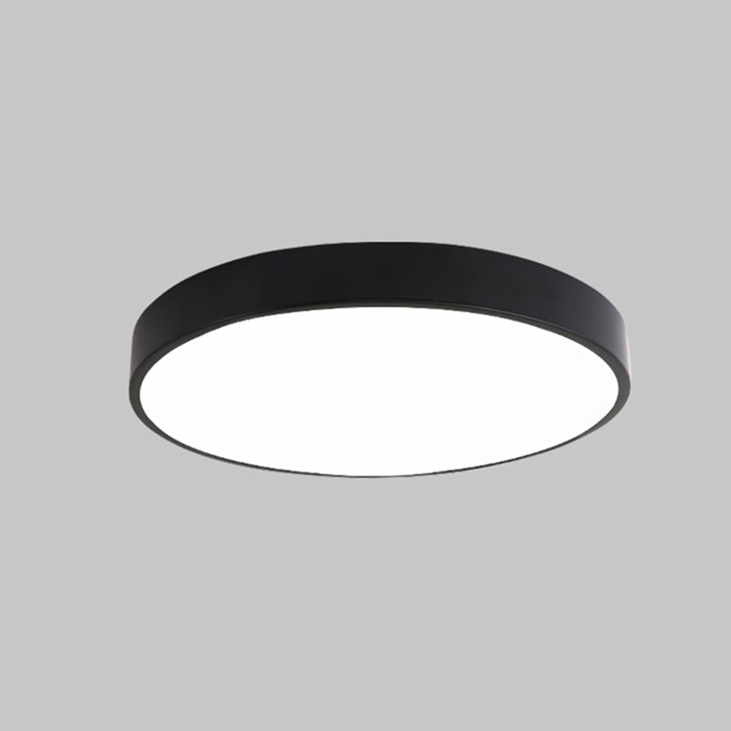 1-Light Round Flush Ceiling Light Fixture Modern Acrylic Flush Light