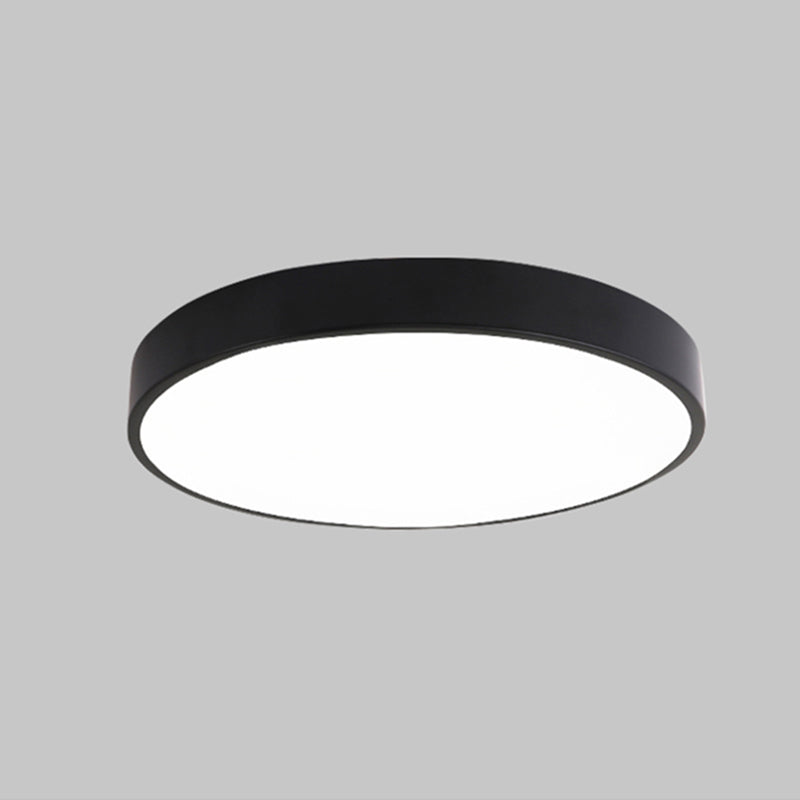 1-Light Round Flush Ceiling Light Fixture Modern Acrylic Flush Light