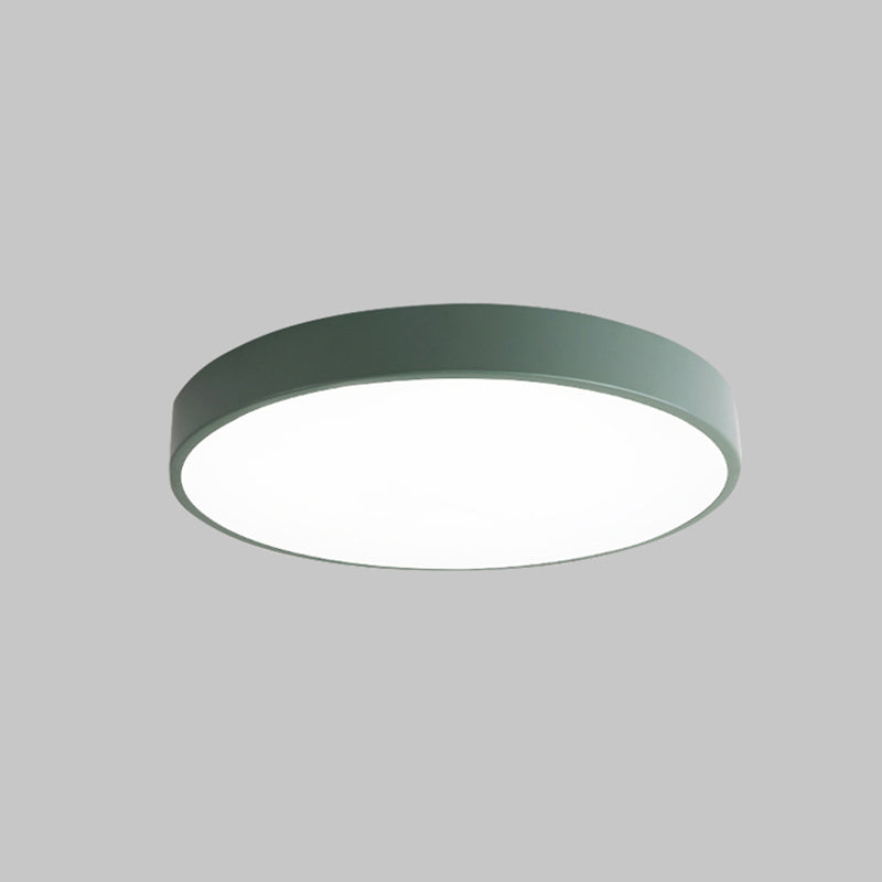 1-Light Round Flush Ceiling Light Fixture Modern Acrylic Flush Light