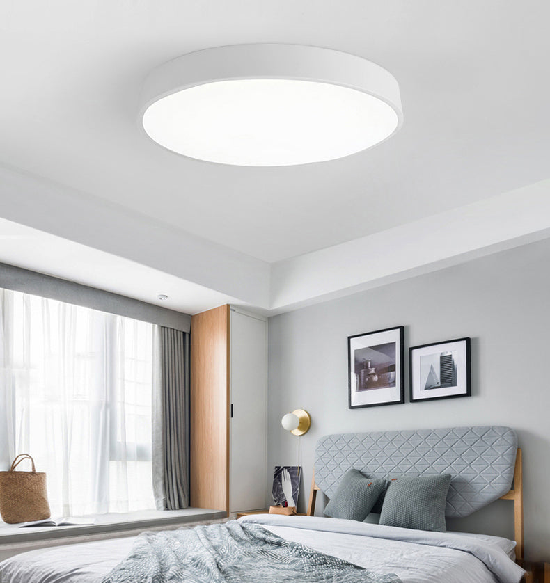 1-Light Round Flush Ceiling Light Fixture Modern Acrylic Flush Light