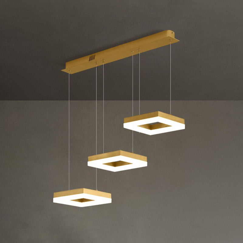 Loop-förmige Acryl 3-Licht-Anhänger Minimalismus LED Hängende Beleuchtung für Esszimmer