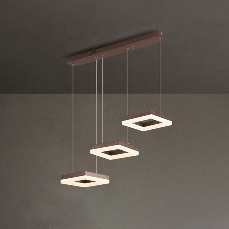 Loop-förmige Acryl 3-Licht-Anhänger Minimalismus LED Hängende Beleuchtung für Esszimmer