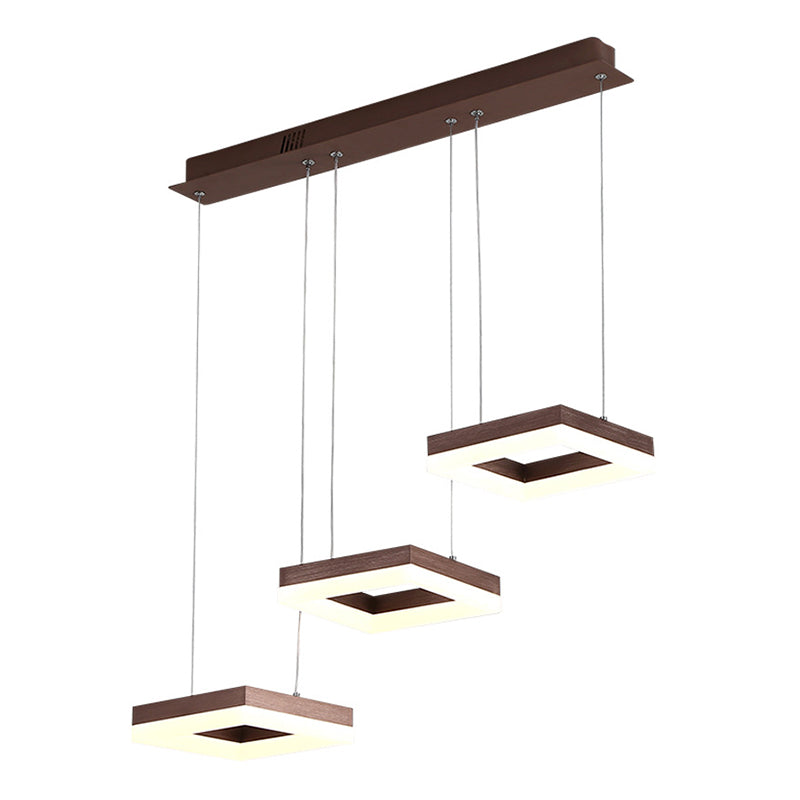 Loop-förmige Acryl 3-Licht-Anhänger Minimalismus LED Hängende Beleuchtung für Esszimmer