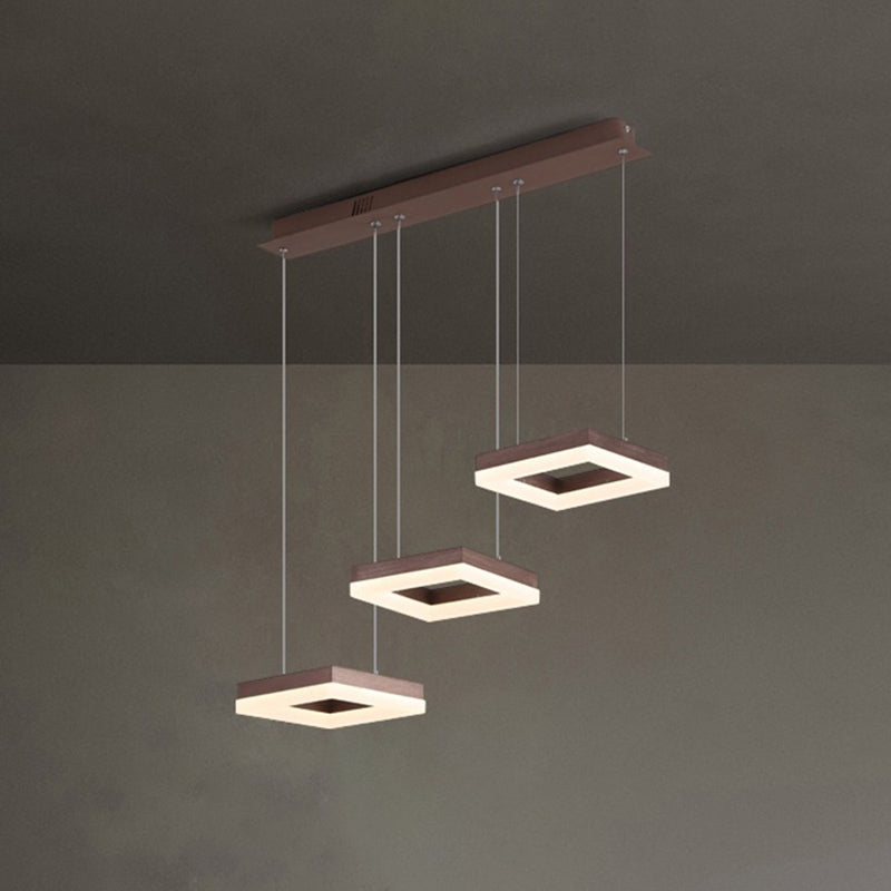 Loop-förmige Acryl 3-Licht-Anhänger Minimalismus LED Hängende Beleuchtung für Esszimmer