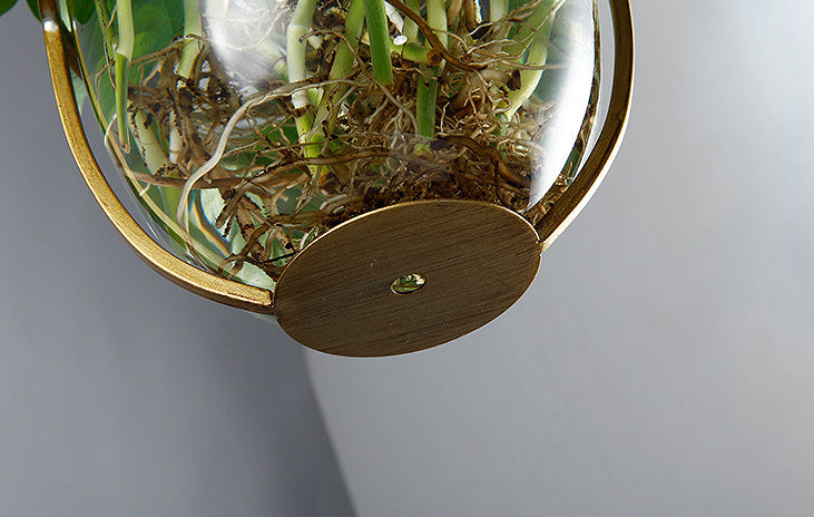 Luz de techo colgante Luz de techo de la sala de estar de loft con sombra de metal ovalado en oro (entrega sin plantas)