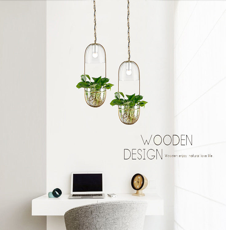 Luz de techo colgante Luz de techo de la sala de estar de loft con sombra de metal ovalado en oro (entrega sin plantas)