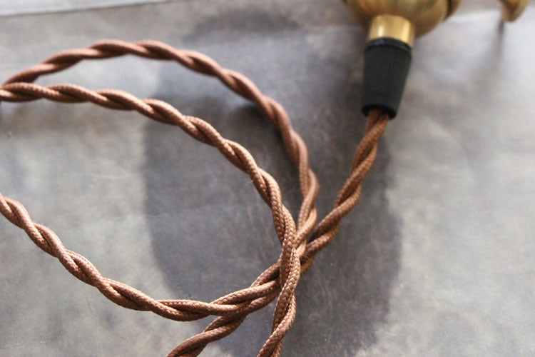 Finition en laiton exposée pendentif en métal industriel en métal à 1 feu léger de suspension avec interrupteur rotatif