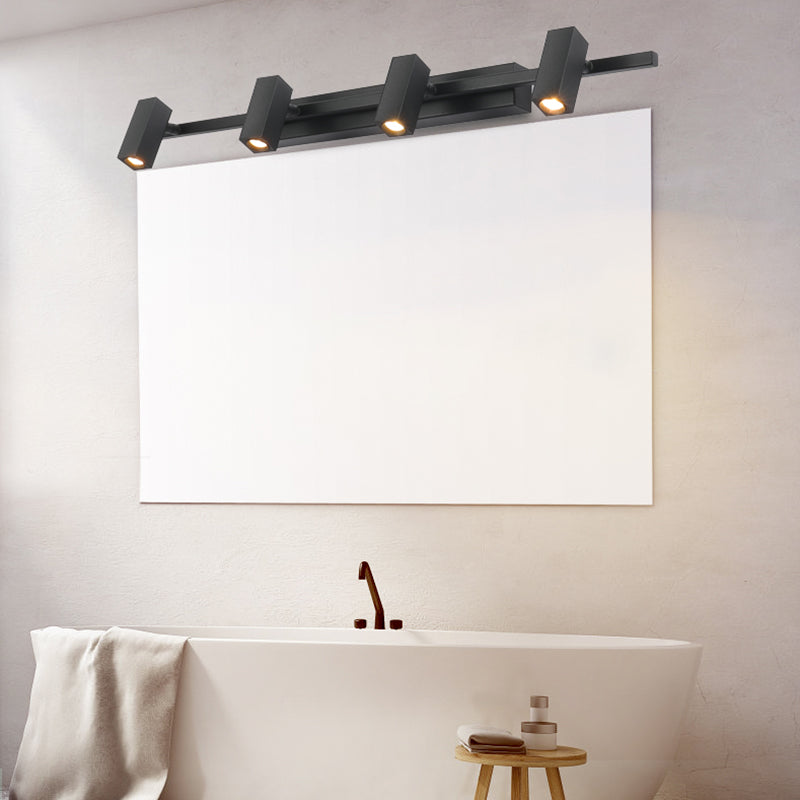 Frosted Black Angle Adjustable Vanity Light Nordic Style Minimalism Aluminum Make-up Mirror Lamp for Bathroom Vanity