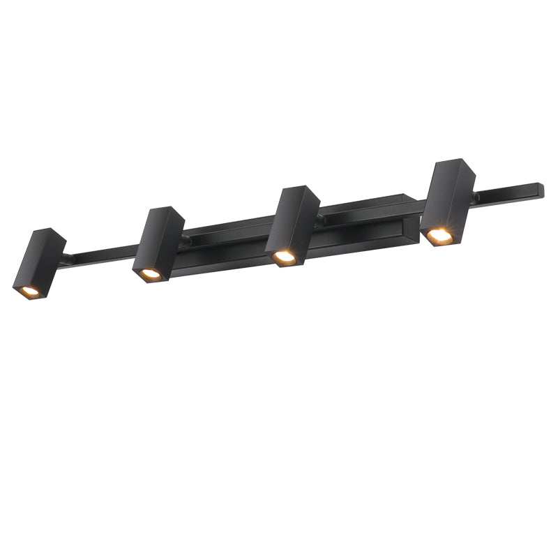 Frosted Black Angle Adjustable Vanity Light Nordic Style Minimalism Aluminum Make-up Mirror Lamp for Bathroom Vanity