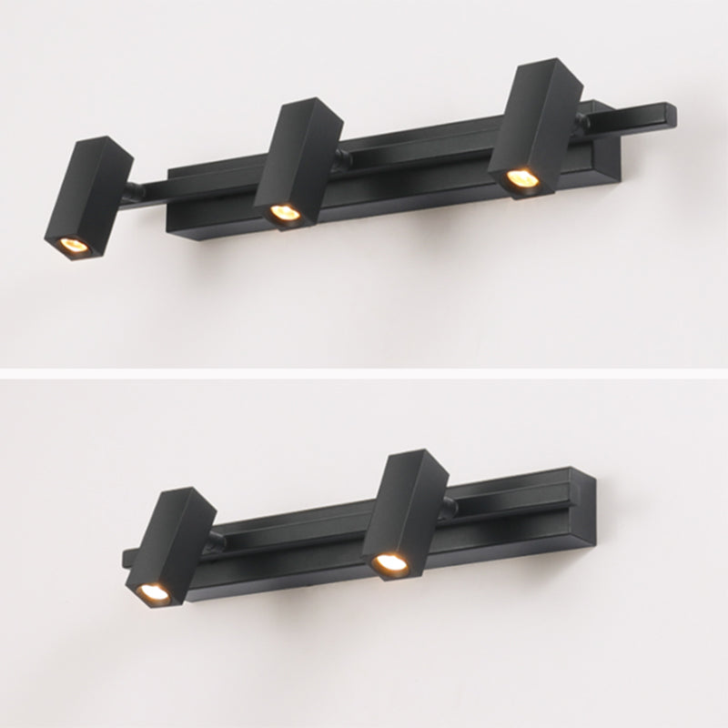 Frosted Black Angle Adjustable Vanity Light Nordic Style Minimalism Aluminum Make-up Mirror Lamp for Bathroom Vanity