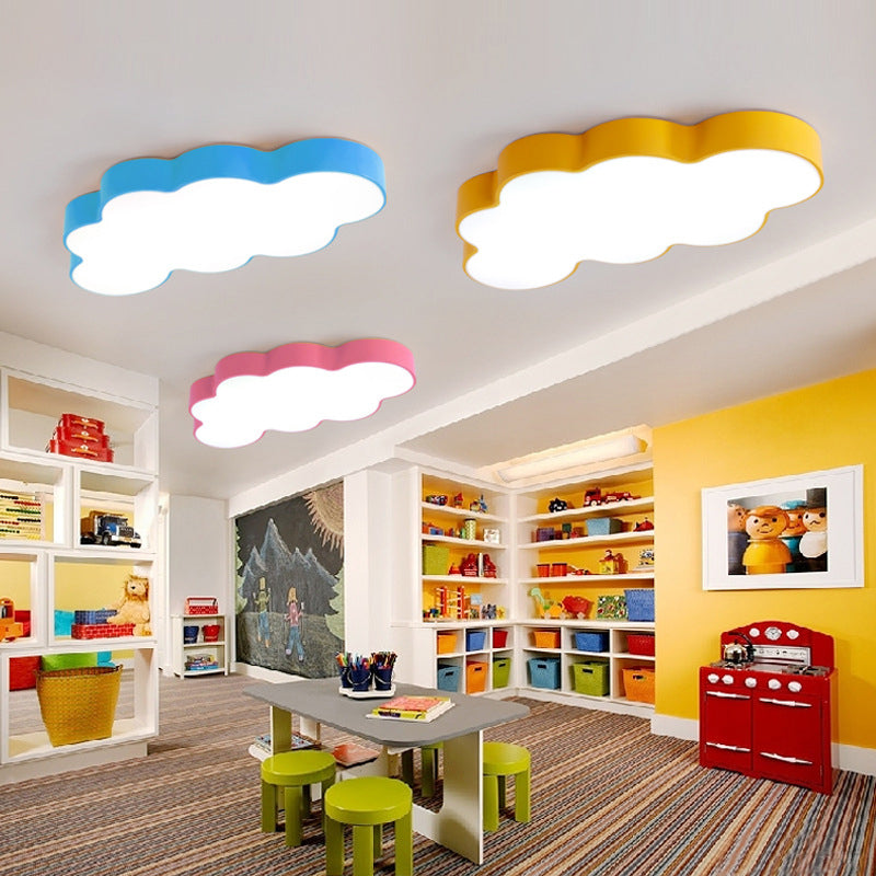 Cloud-shaped Flush Mount Light Fixture Modern Acrylic Flush Light