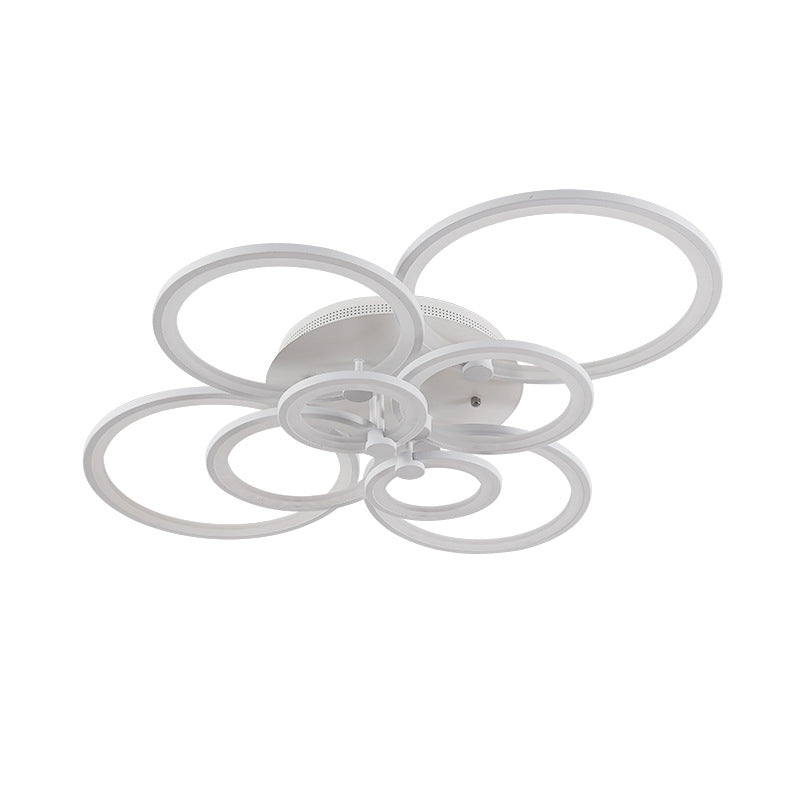 Overlapping Circles Acrylic LED Ceiling Light Contemporary Style Simplicity Lighting Fixture for Living Room