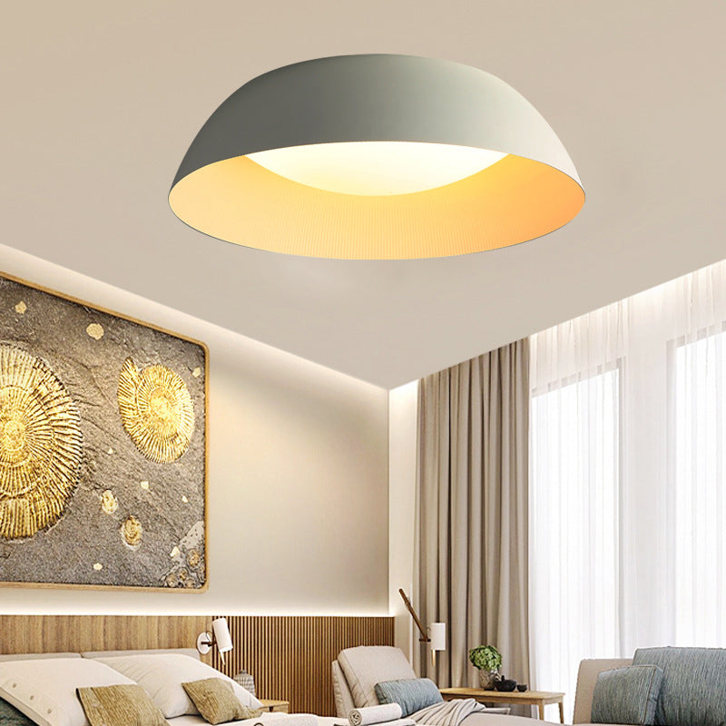 Frosted White Dome Shaped LED Ceiling Light Nordic Style Simplicity Aluminum Lighting Fixture for Bedroom