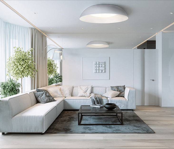 Frosted White Dome Shaped LED Ceiling Light Nordic Style Simplicity Aluminum Lighting Fixture for Bedroom