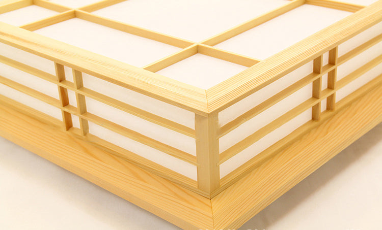 Modernes minimalistisches Rechteck Deckenbündige Halterung Licht Naturholz Wohnzimmer Flush Mount Beleuchtung
