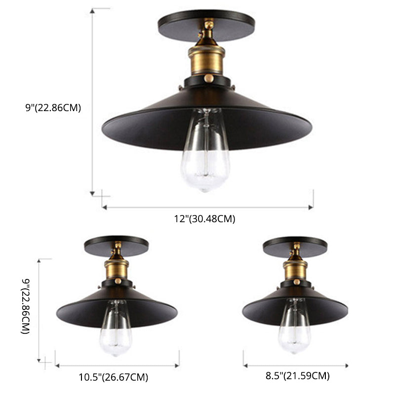 Magazijn Metaal Plafondmontage Armatuur Industrieel 1 Licht Semi Flush