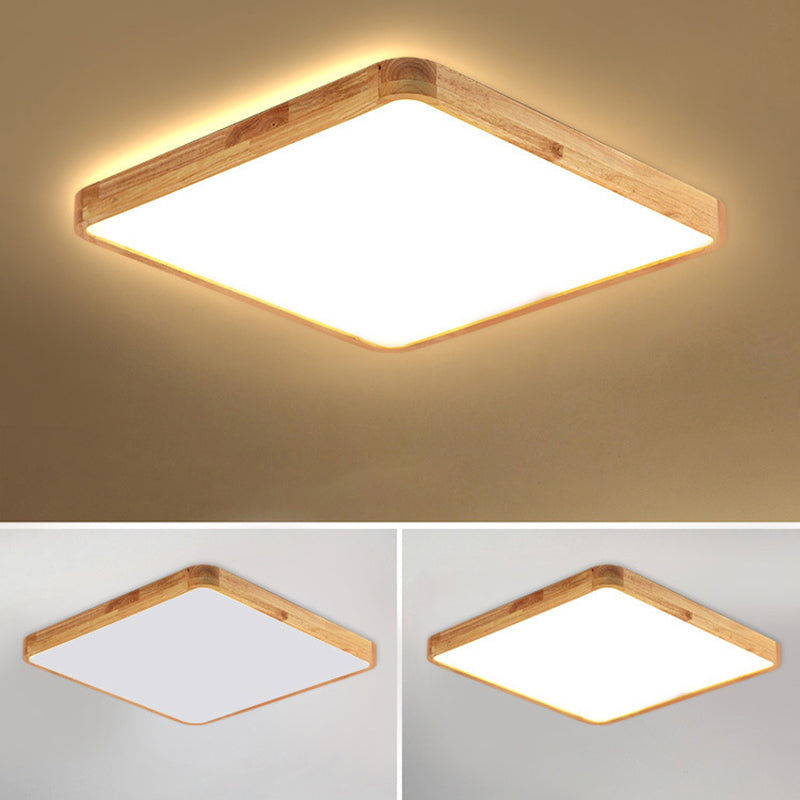 Moderne Flush Mount Light Armaturen Hout Flush Kroonluchter