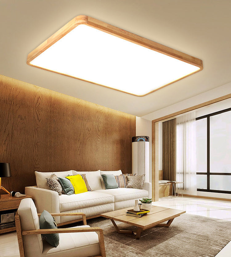 Moderne Flush Mount Light Armaturen Hout Flush Kroonluchter