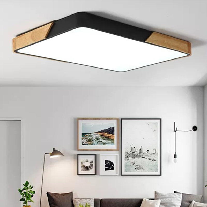 Geometrical Flush Mount Light Fixtures Modern Wood Flush Chandelier