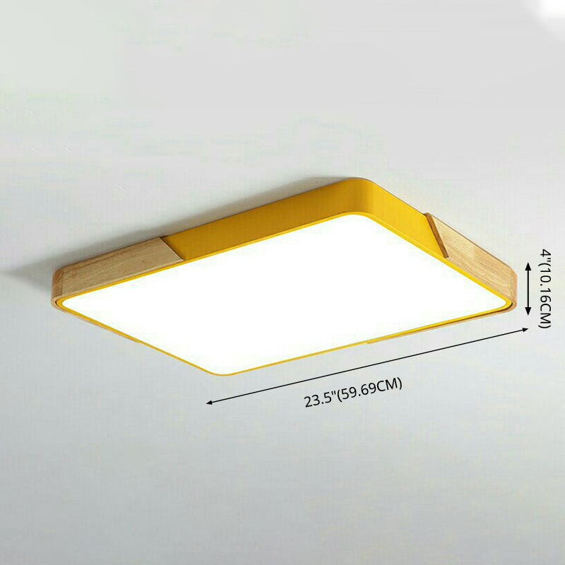 Geometrical Flush Mount Light Fixtures Modern Wood Flush Chandelier