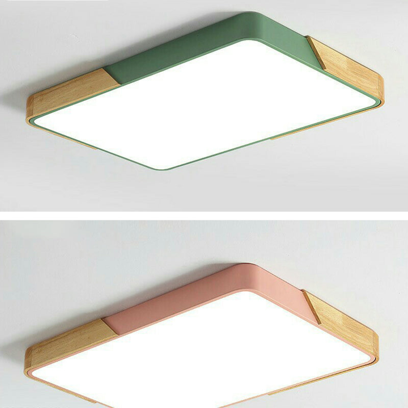 Geometrical Flush Mount Light Fixtures Modern Wood Flush Chandelier