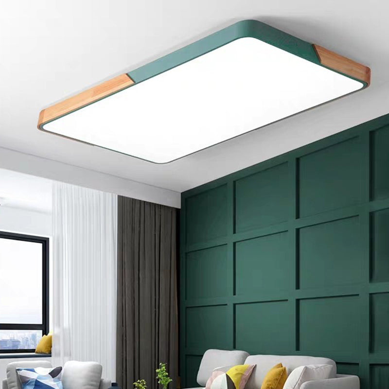 Geometrical Flush Mount Light Fixtures Modern Wood Flush Chandelier
