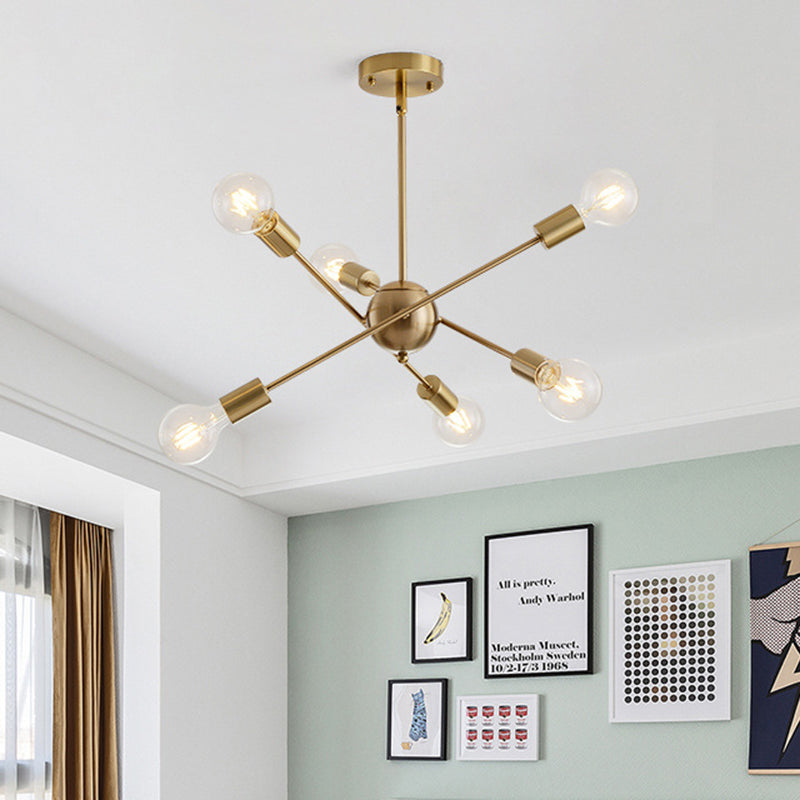 Accesorio colgado de techo accesorio de iluminación de lámpara de metal para remolino en latón en latón