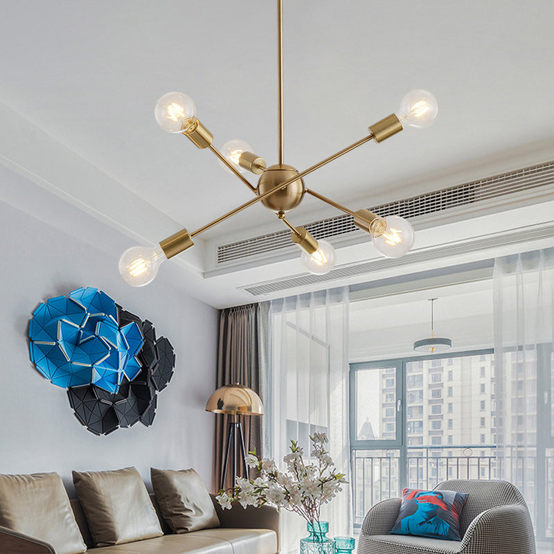 Accesorio colgado de techo accesorio de iluminación de lámpara de metal para remolino en latón en latón