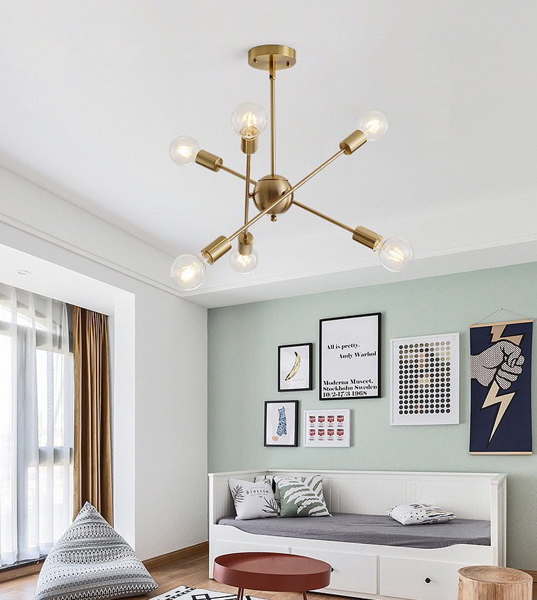 Accesorio colgado de techo accesorio de iluminación de lámpara de metal para remolino en latón en latón