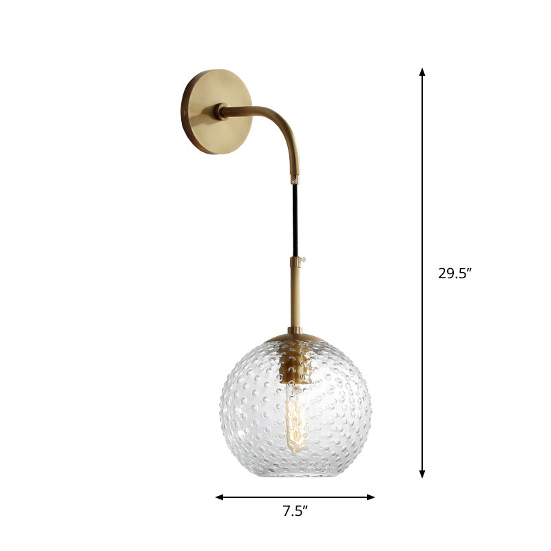 Rosa/Gelb/Blau -Glas -Globus Wandmontierte Lampe Retro 1 Glühbirne bewaffnet